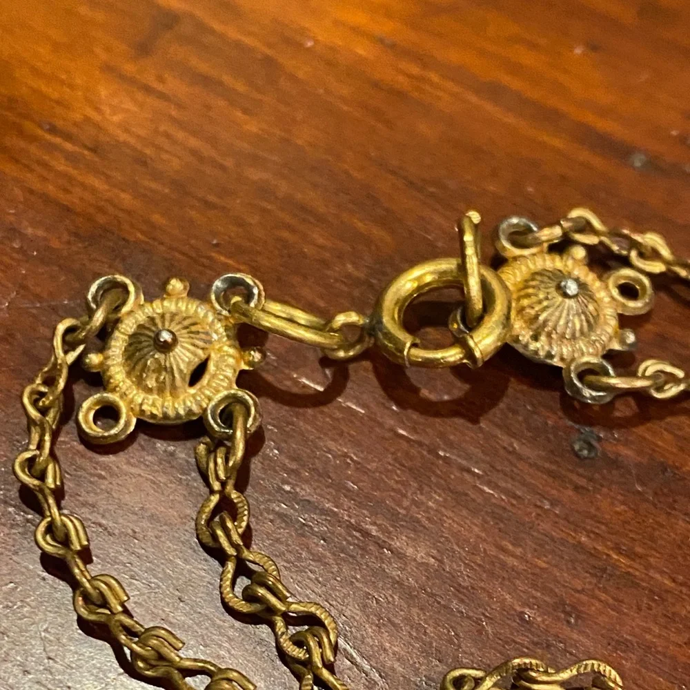 Antique Victorian Etruscan Revival Gold Gilt Filigree Festoon Fringe Necklace - Picture 4 of 13